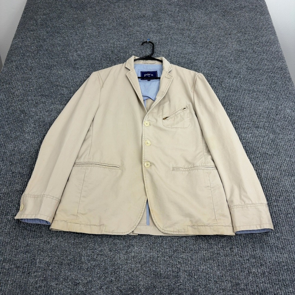 Parx Blazer Mens 100 CM Tan Slim Fit Zipper Pocket Casual Sport Coat Style